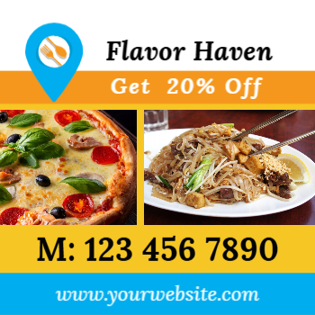 Food Hotel And Restaurant Cheap Yard Signs template preview 9