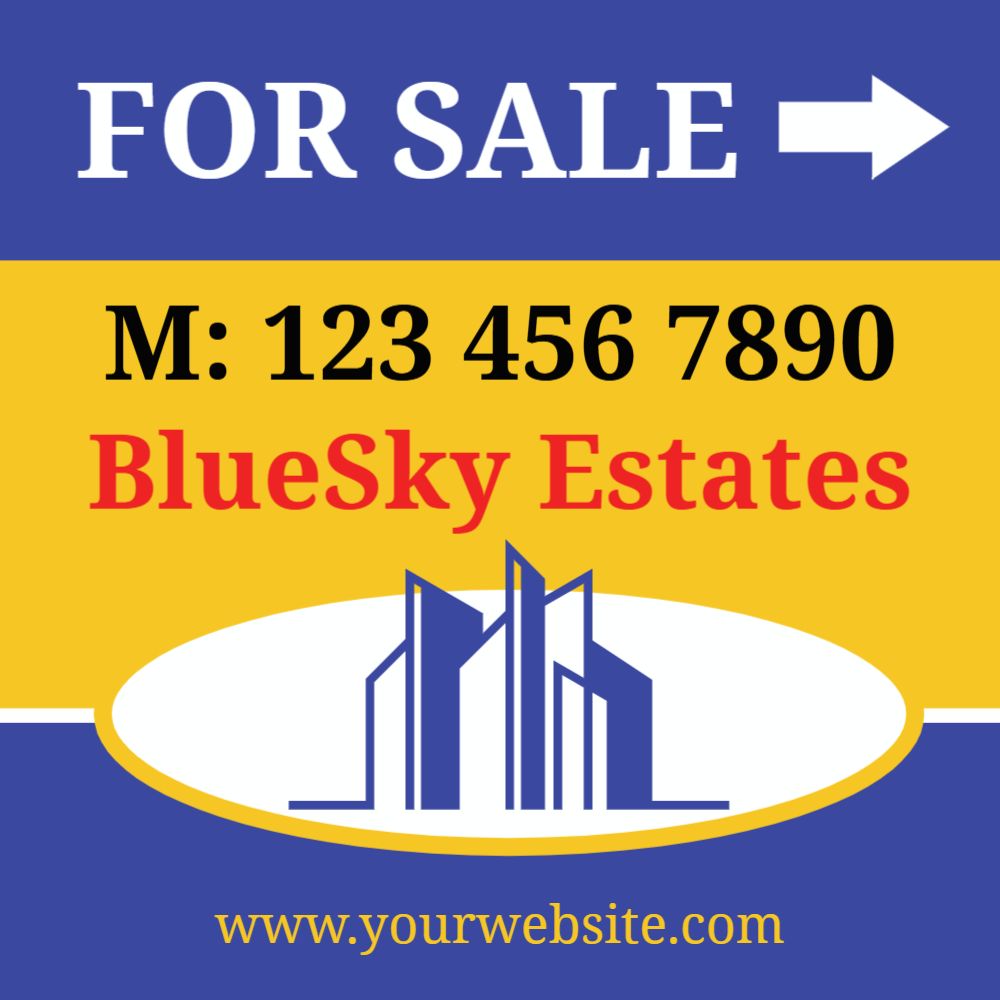 Real Estate Interior Design Cheap Yard Signs template preview 19