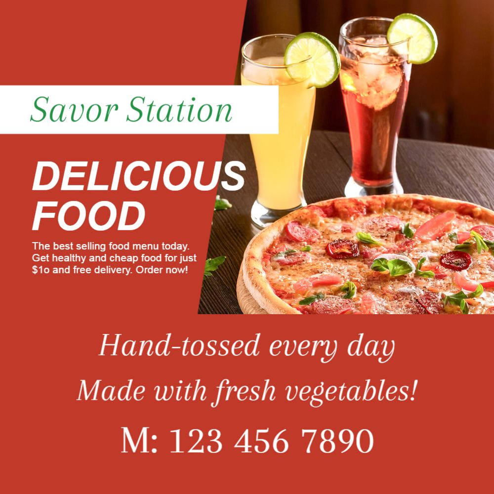 Food Hotel And Restaurant Cheap Yard Signs template preview 11