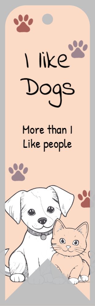 Animal Pets Bookmark Printing template preview 5