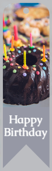 Happy Birthday Bookmark Printing template preview 3