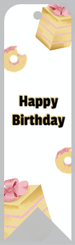 Happy Birthday Bookmark Printing template preview 1