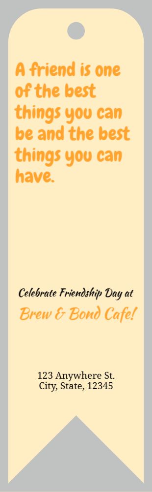 Friendship Bookmark Printing template preview 9