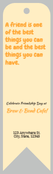 Friendship Bookmark Printing template preview 4