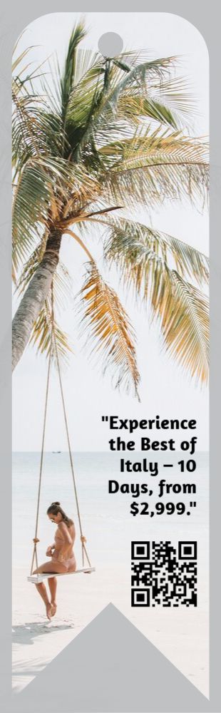 Travels Bookmark Printing template preview 14