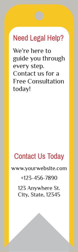Lawyer Bookmark Printing template preview 6