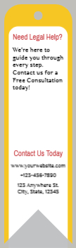 Lawyer Bookmark Printing template preview 2