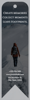 Travels Bookmark Printing template preview 2