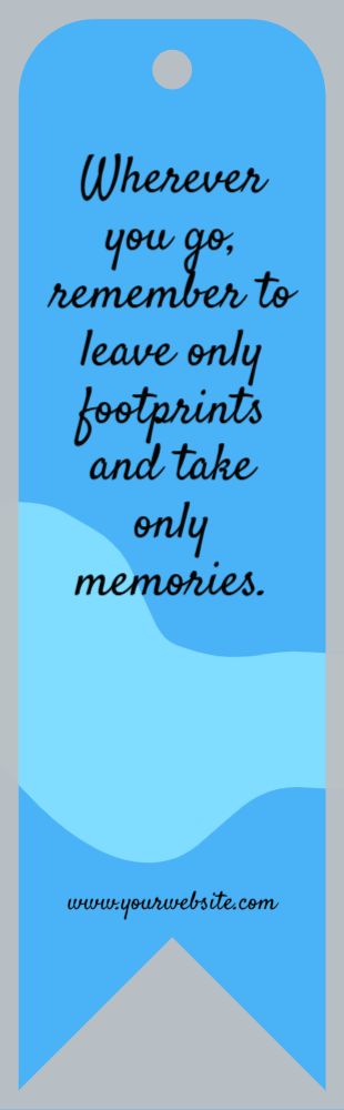 Travels Bookmark Printing template preview 12