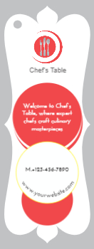 Food Hotel And Restaurant Bookmark Printing template preview 1