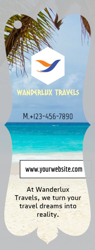 Travels Bookmark Printing template preview 15