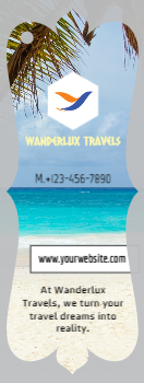 Travels Bookmark Printing template preview 7
