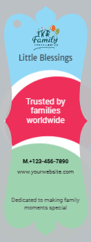 Baby Bookmark Printing template preview 1