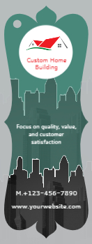Real Estate Interior Design Bookmark Printing template preview 1