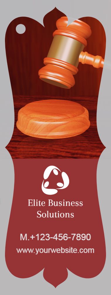 Lawyer Bookmark Printing template preview 7
