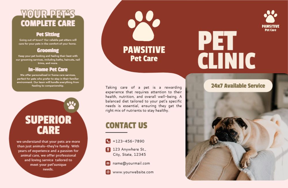Animal Pets Brochure Printing template preview 14