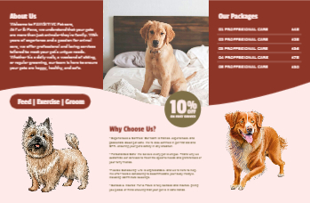 Animal Pets Brochure Printing template preview 6