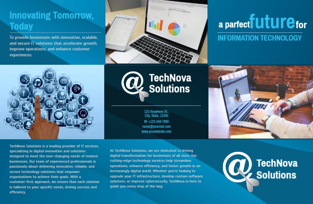 It And Internet Brochure Printing template preview 12