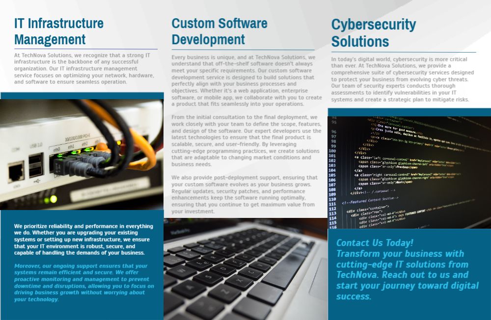 It And Internet Brochure Printing template preview 13