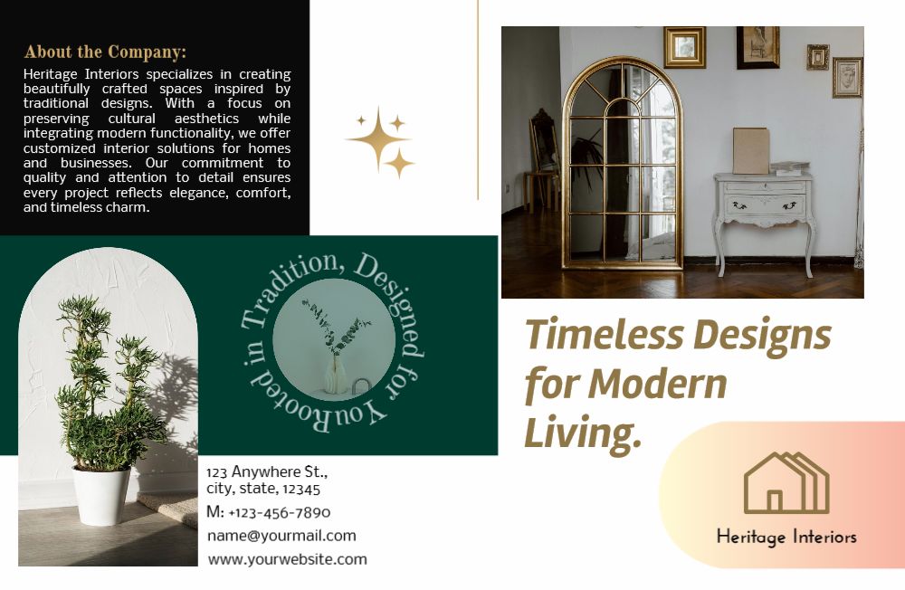 Real Estate Interior Design Brochure Printing template preview 20