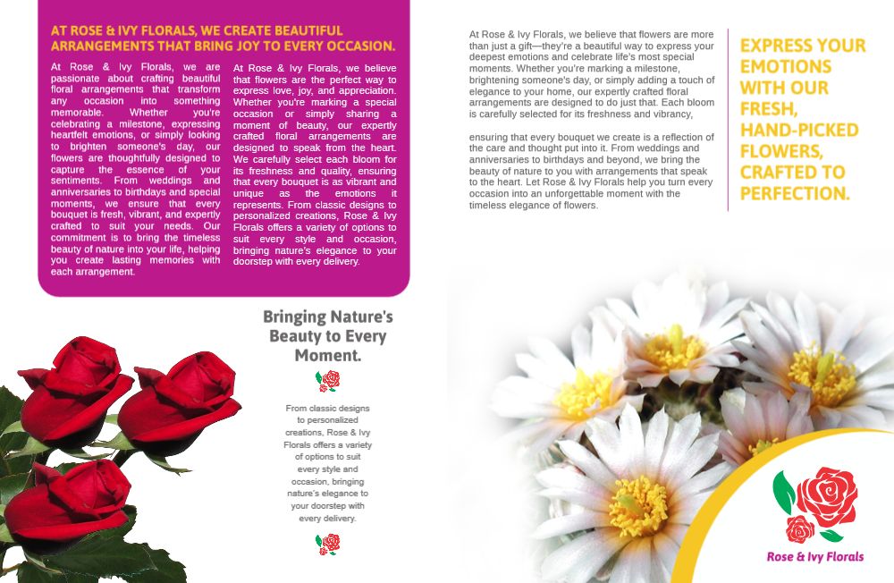 Flowers Brochure Printing template preview 17