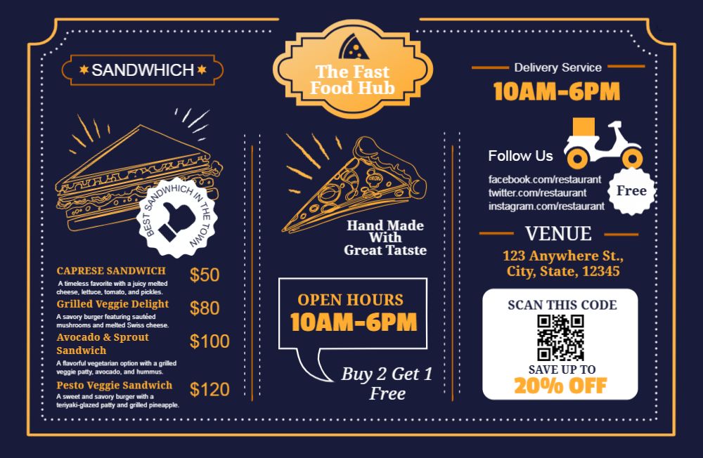 Food Hotel And Restaurant Brochure Printing template preview 28