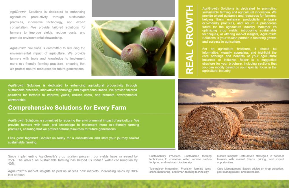 Agriculture Brochure Printing template preview 9
