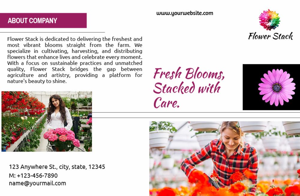 Flowers Brochure Printing template preview 12