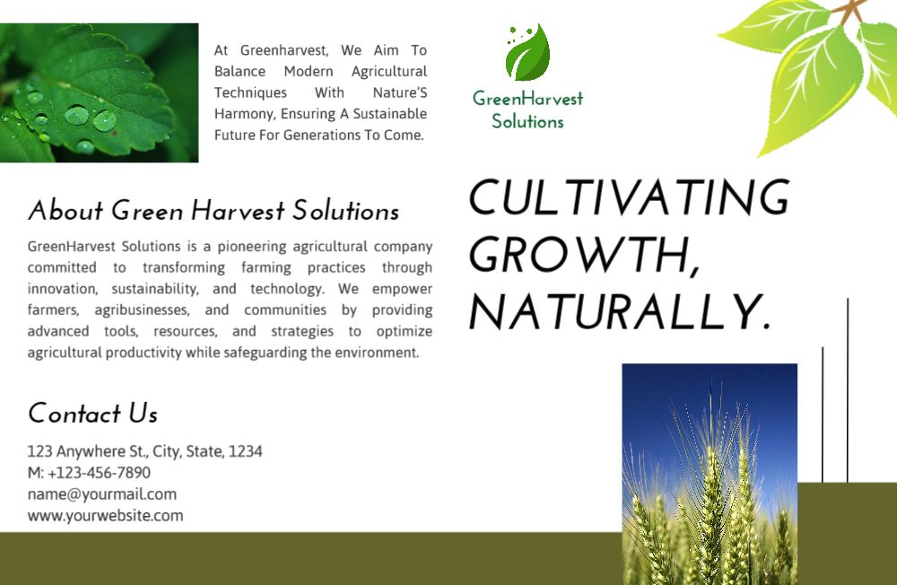 Agriculture Brochure Printing template preview 6