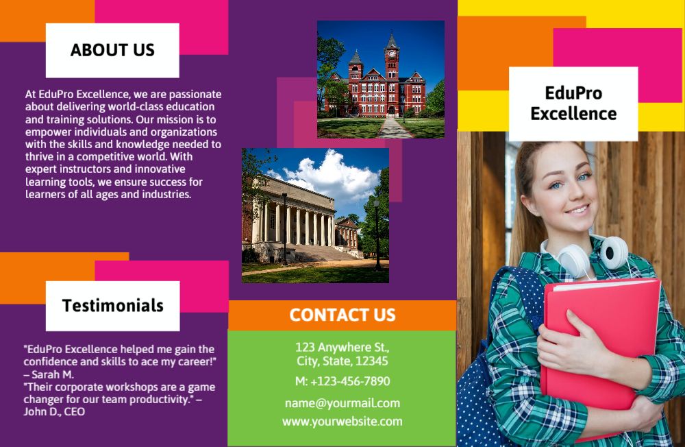 Education And Training Brochure Printing template preview 14