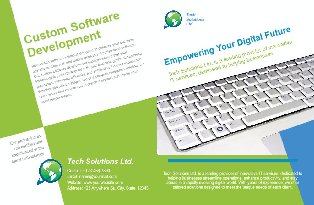 It And Internet Brochure Printing template preview 14