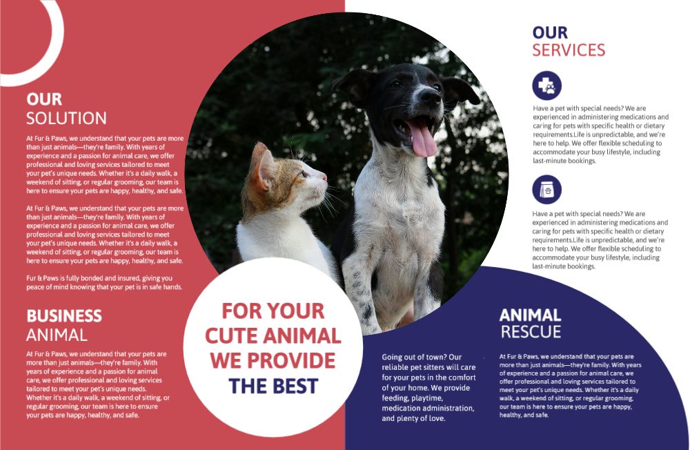 Animal Pets Brochure Printing template preview 17