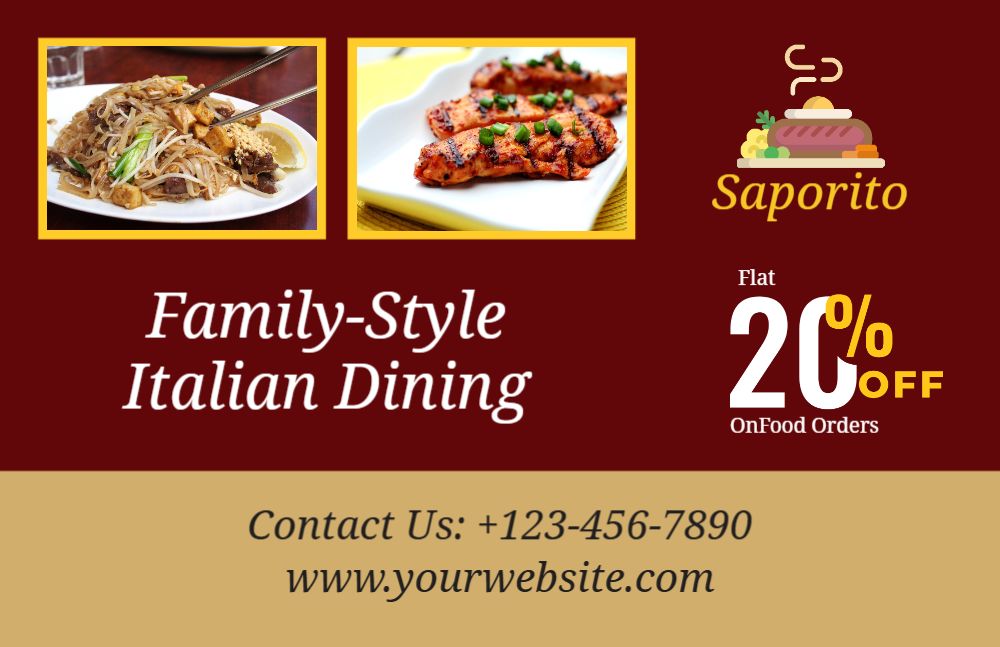 Food Hotel And Restaurant Car Door Magnets template preview 7