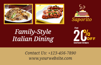 Food Hotel And Restaurant Car Door Magnets template preview 1