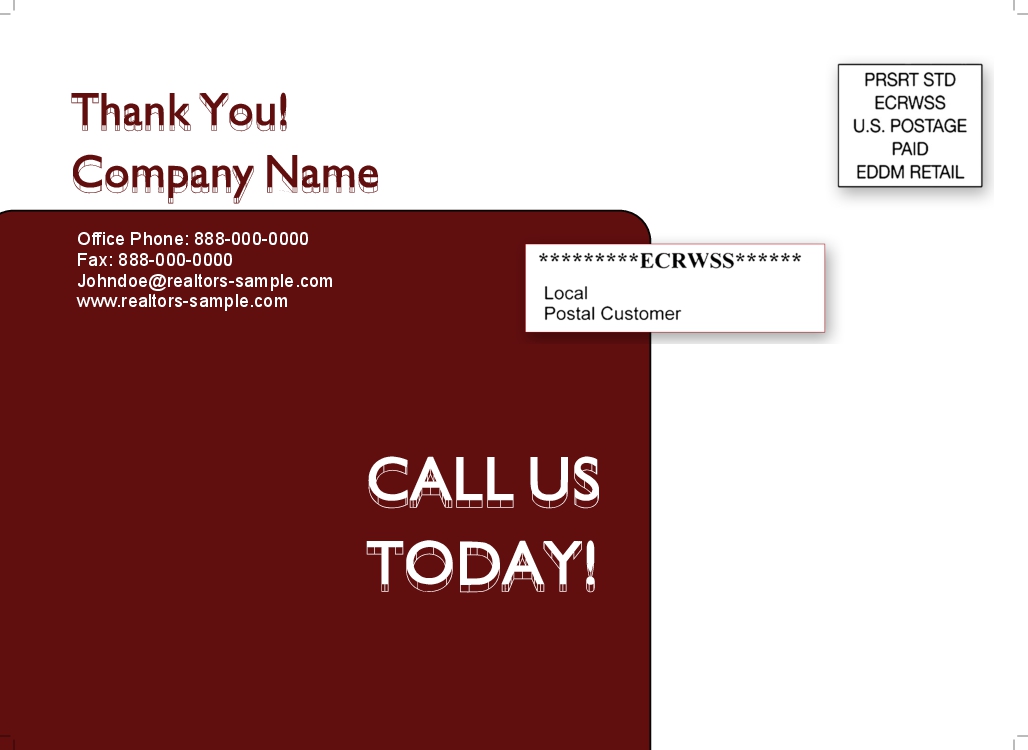 Real Estate Interior Design Eddm Postcards Printing template preview 11