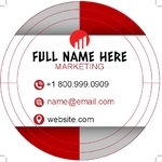 Circle Shape Business Cards Print template preview 3