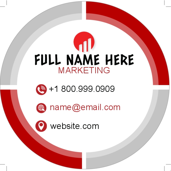 Circle Shape Business Cards Print template preview 7