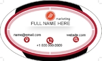 Cheapest Oval Business Cards template preview 1