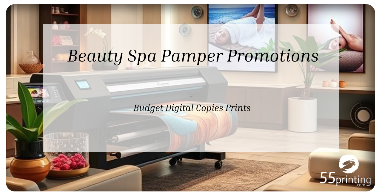 Color copy printing example for Beauty Spa Pamper Promotions – Budget Digital Prints