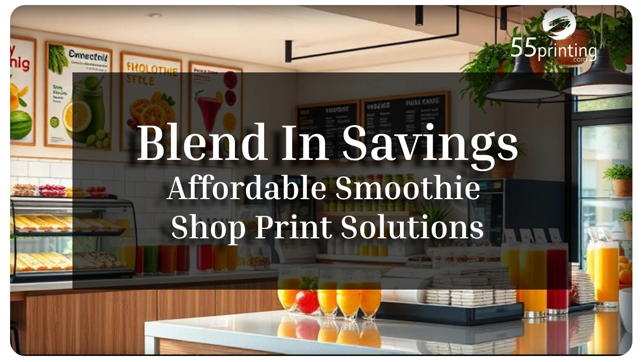 Color copy printing example for Blend In Savings - Affordable Smoothie Shop Print Solutions