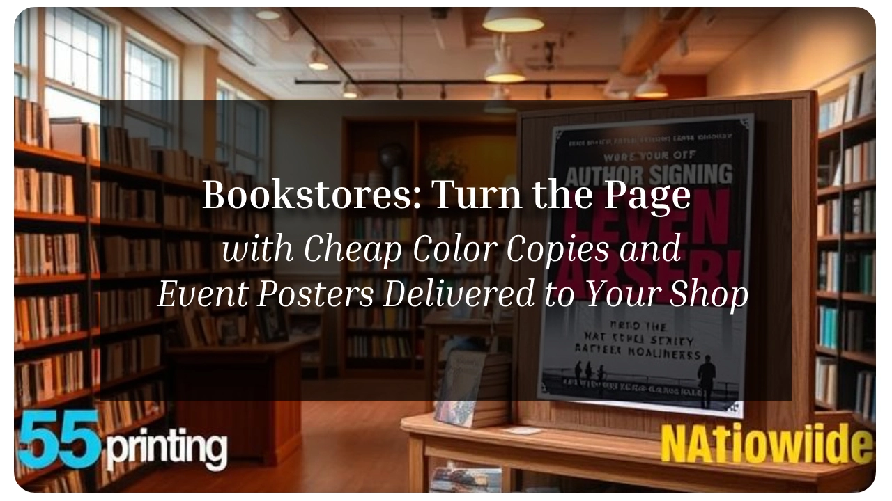 Color copy printing example for Bookstores – Affordable Color Copies & Event Posters Delivered