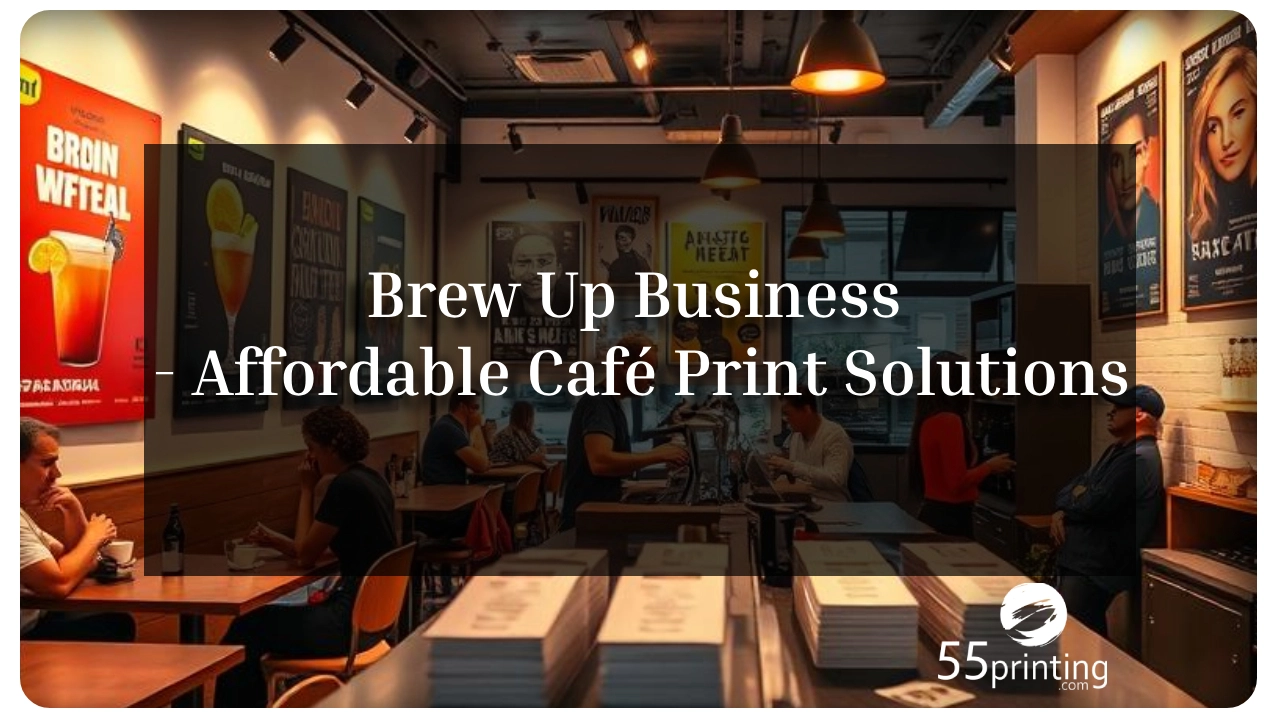 Color copy printing example for Brew Up Business – Affordable Café Print Solutions