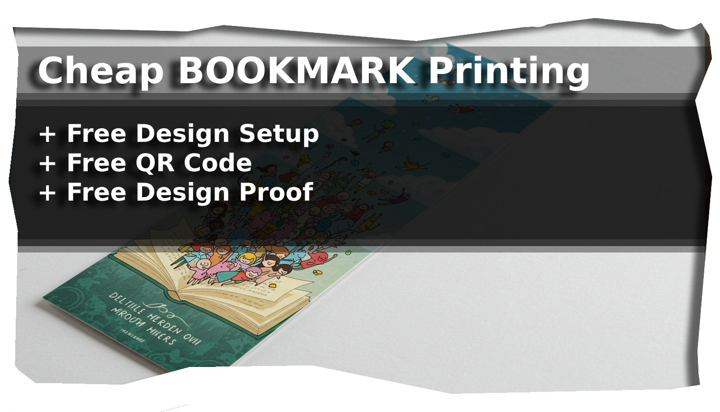 CheapBOOKMARKPrinting FreeDesignSetup FreeQRCode FreeDesignProof