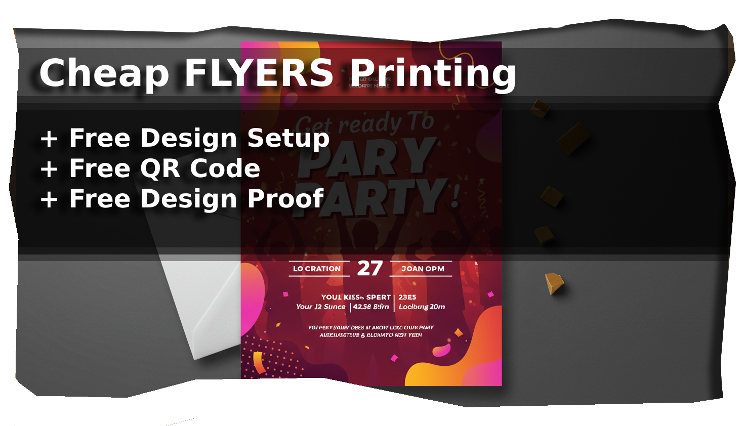 CheapFlyersPrinting FreeDesignSetup FreeQRCode FreeDesignProof