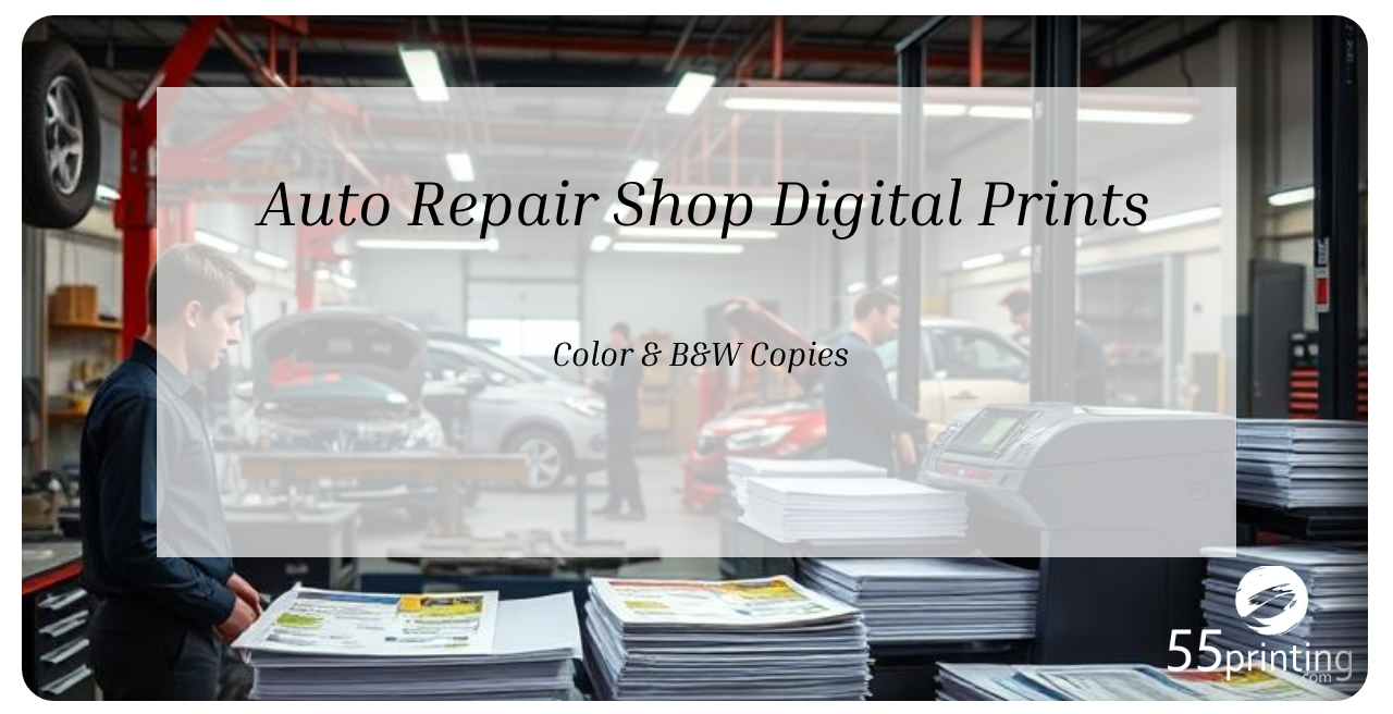 Color copy printing example for Auto Repair Shop Digital Prints – Color & B&W Copies