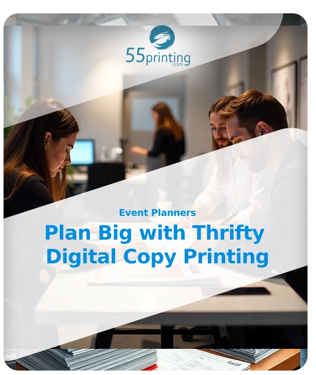 Color copy sample for Event Planners: Plan Big with Thrifty Digital Copy Printing