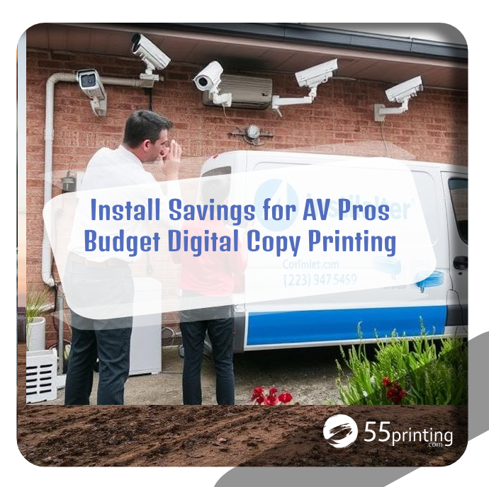 Color copy sample for Install Savings for AV Pros – Budget Digital Copy Printing
