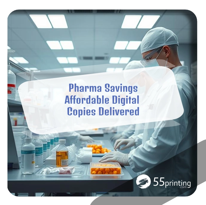 Color copy printing example for Pharma Savings – Affordable Digital Copies Delivered