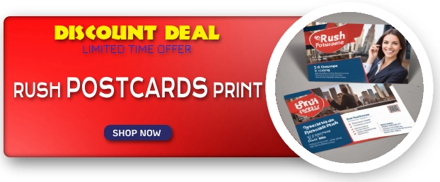Enjoy 10% Off RUSH Postcards Printing