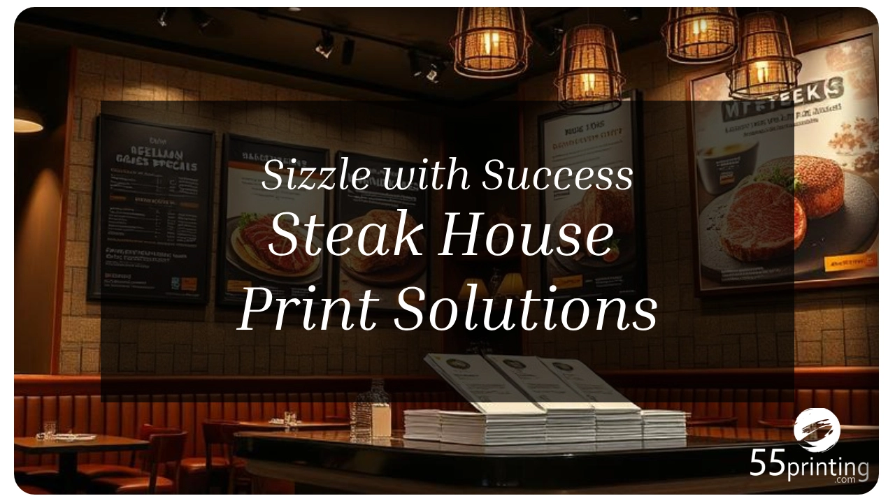 Color copy printing example for Sizzle with Success - Steak House Print Solutions